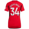 Maglia ufficiale Manchester United Van De Beek 34 Casa 2023-24 per Donna